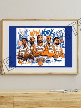 New York Knicks Poster Print 17x11 Unframed Wall Art NBA Basketball Decor